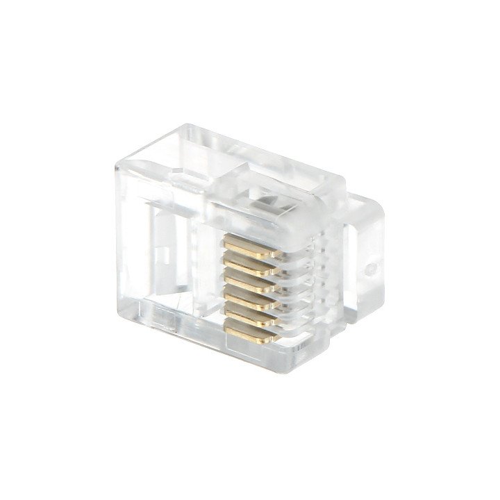 RJ12*P100 Телефонный штекер RJ12 6P6C