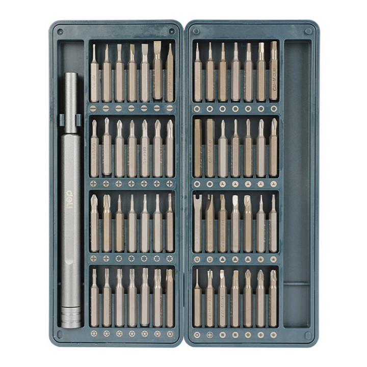 Deli Tools EDL241057 precīzijas skrūvgriežu komplekts, 57 el.