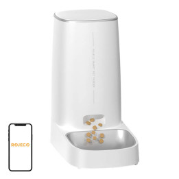 Rojeco 4L automātiskā mājdzīvnieku barotava WiFi versija ar vienu bļodu