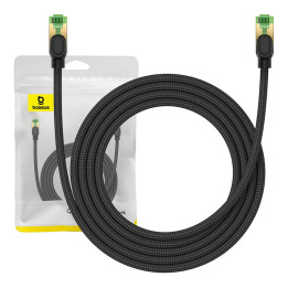 Pīts tīkla kabelis Cat.8 Baseus Ethernet RJ45, 40Gbps, 2m (melns)