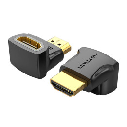 Adapteris 90° HDMI vīrišķais-sieviešu ventilācijas atvere AIOB0-2, 4K 60Hz, 2gab