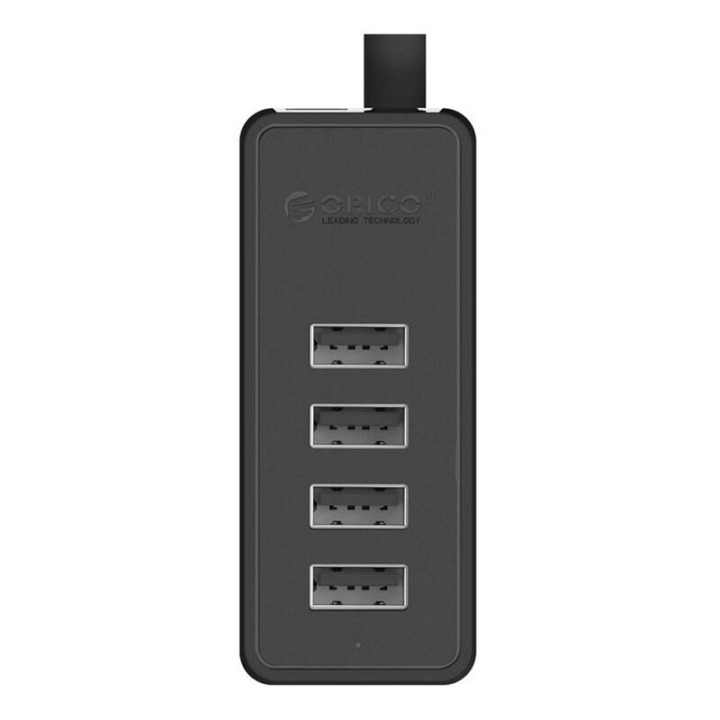 Orico W5P-30 USB uz 4x USB 2.0 centrmezgla adapteris (melns)