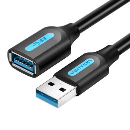 Pagarinātāja kabelis USB 3.0 vīrišķais-sieviete Vention CBHBH 2m Black