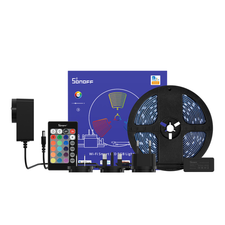 Набор интеллектуальных светодиодных лент Sonoff L2 RGB с Wi-Fi и Bluetooth (в комплект входит светодиодная лента 5 м)