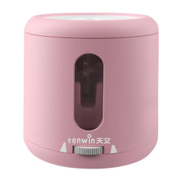 Электрическая точилка Tenwin 8035-4 аккумулятор/USB с контейнером (розовая)