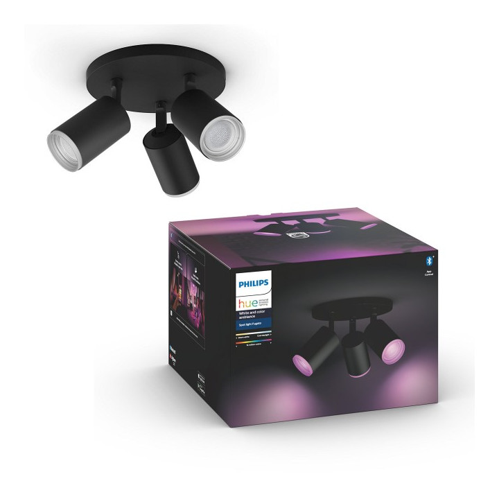 Philips Hue Fugato plate/spirāli melna 3x5,7W