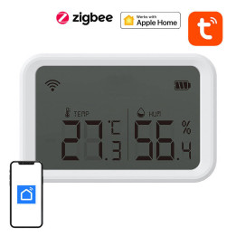 Viedais temperatūras un mitruma sensors HomeKit NEO NAS-TH02BH ZigBee ar LCD ekrānu