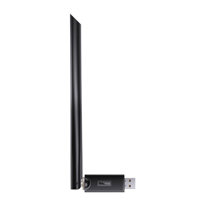 Adapteris WiFi ar antenu Baseus FastJoy 650Mbps (melns)