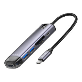 Mcdodo HU-7420 6-in-1 USB-C centrmezgls (USB-C, USB3.0*2, SD, TF, HDMI)