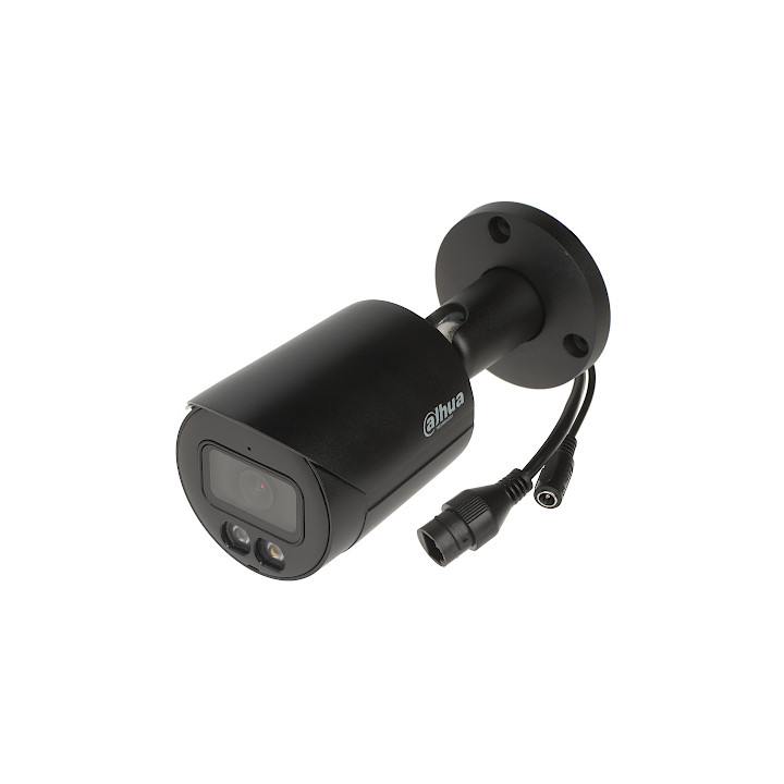 Dahua IPC-HFW2849S-S-IL-0280B-BLACK 8MP 4K PoE IP67 āra lodes tipa kamera ar divkāršu apgaismojumu un WizSense