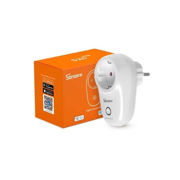 Sonoff S26 R2ZB viedā Zigbee spraudnis (4000 W / 16 A)