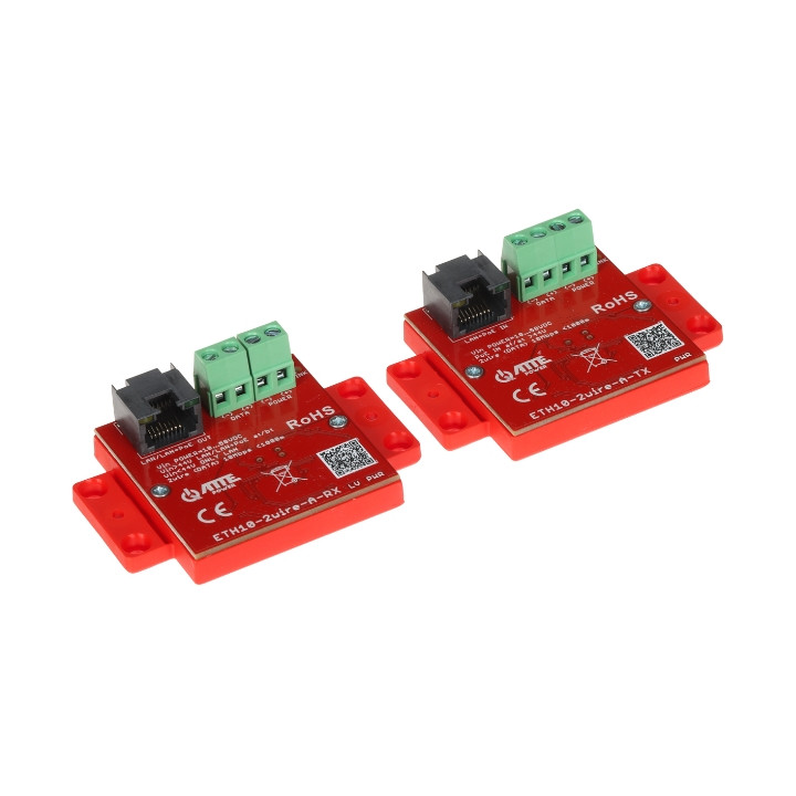 UTP / 2 VADU KONVERTERU KOMPLEKTS LAN+POE PĀRRAIDĒŠANAI ETH10-2WIRE-A-SET 2 GAB KOMPLEKTS ATTE