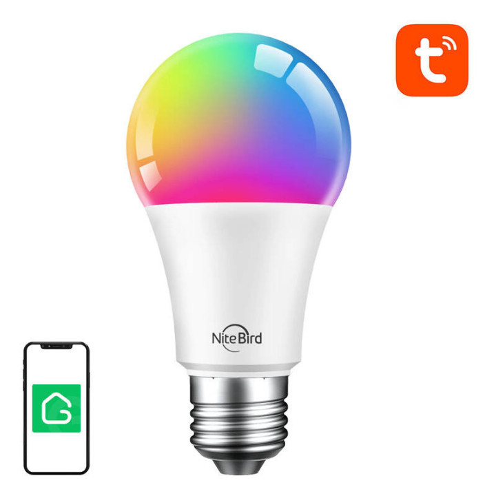 Умная светодиодная лампа NiteBird WB4 (RGB) E27 Tuya