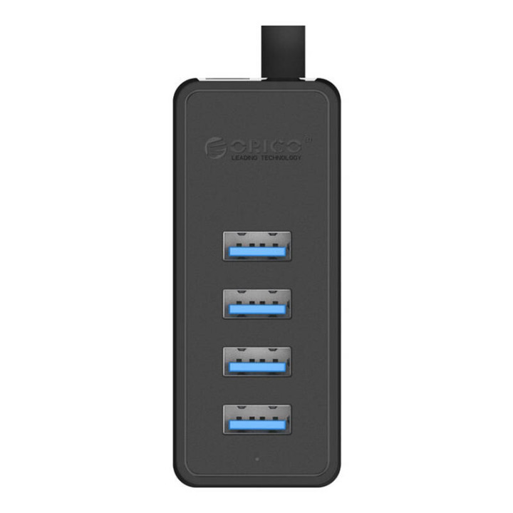 Orico W5P-100 USB uz 4x USB 3.0 centrmezgla adapteris (melns)