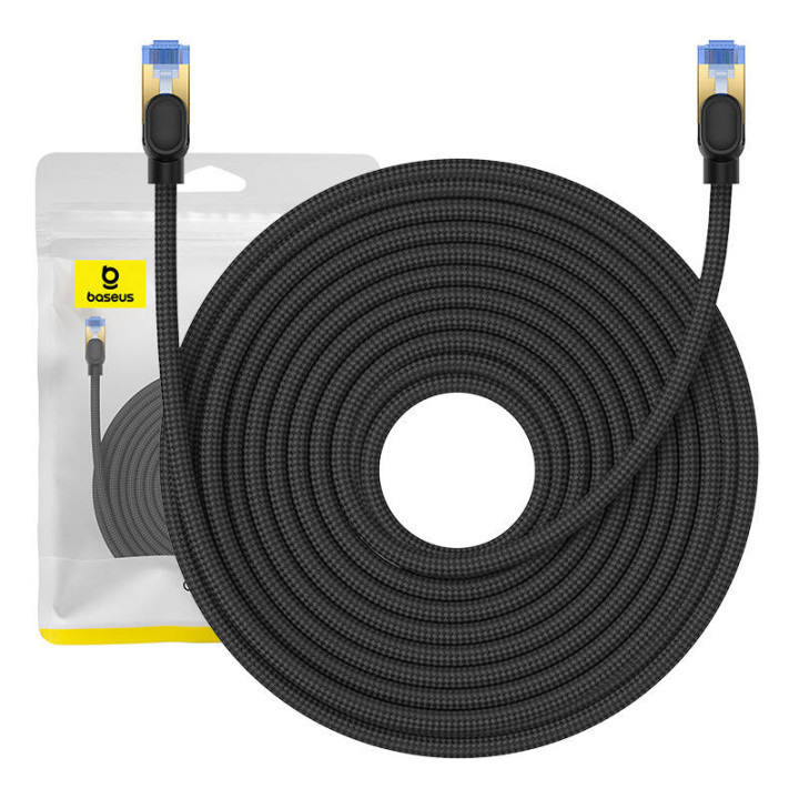 Pīts tīkla kabelis Cat.7 Baseus Ethernet RJ45, 10Gbps, 20m (melns)
