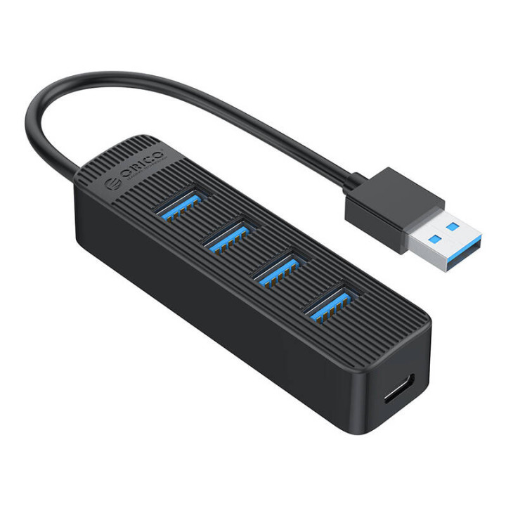 Orico TWU3 USB uz 4x USB 3.0 centrmezgla adapteris (melns)
