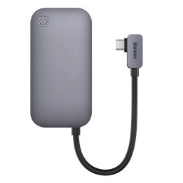 Hub 6in1 Baseus PadJoy Series USB-C uz USB 3.0 + HDMI + USB-C PD + ligzda 3,5 mm + SD/TF (pelēks)