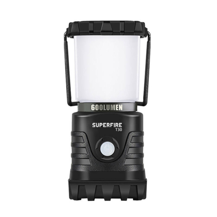 Superfire T30 tūrisma lampa, 600 lm, USB, 4 režīmi