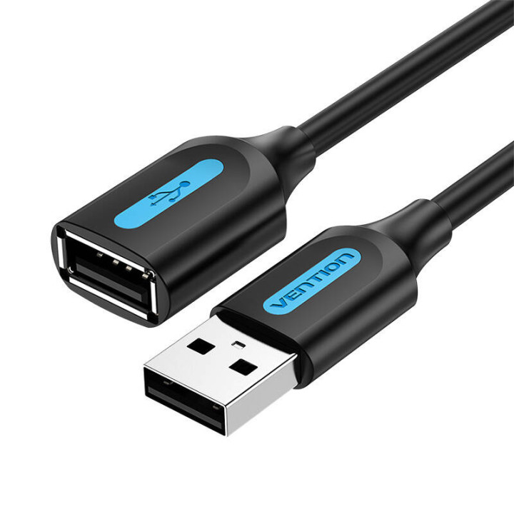 Pagarinātāja kabelis USB 2.0 vīrišķais-sieviešu ventilācijas CBIBJ 5 m melns