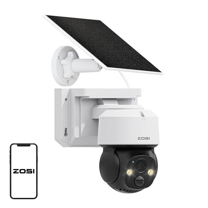 Āra IP kamera ar saules paneli ZOSI C2914 WiFi 4MP IP66