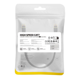 Baseus Cat 7 UTP Ethernet RJ45 Cable Flat 1 m melns