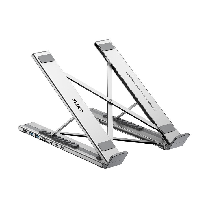 Unitek Podstawka regulowana pod klēpjdators z hubem/HDMI/PD/SD
