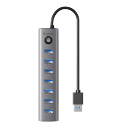 Orico CL7U USB-C uz 7x USB 3.0 centrmezgla adapteris (pelēks)