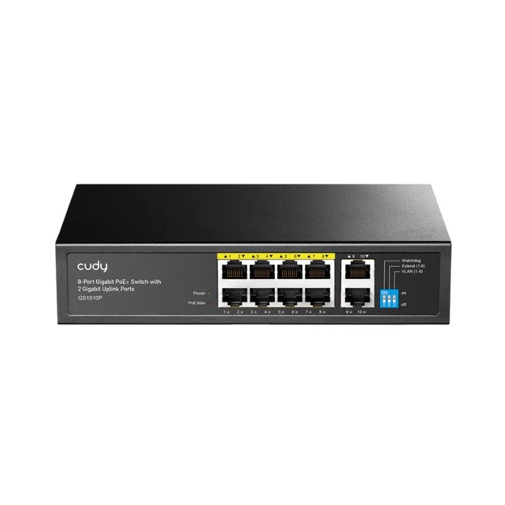 CUDY GS1010P 8 portu PoE slēdzis 10/100Mbps