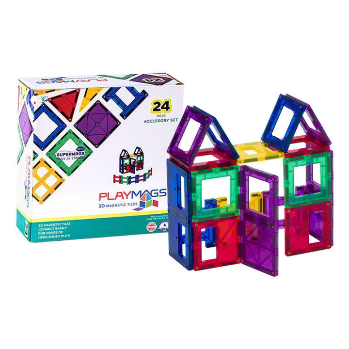 Магнитная плитка 3D Playmags 162 - набор из 24 шт.