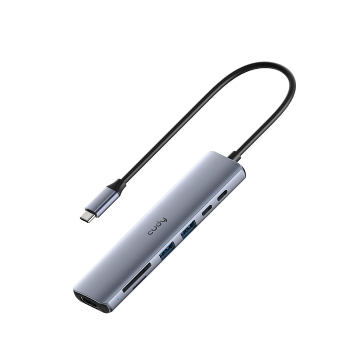 CUDY UH407 USB-C адаптер – многофункциональный