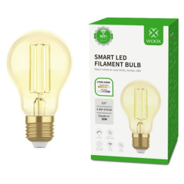 WOOX R5137 viedā spuldze Retro WiFi LED 4,9 W kvēldiegs E27 A60