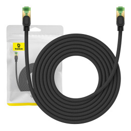 Pīts tīkla kabelis Cat.8 Baseus Ethernet RJ45, 40Gbps, 5m (melns)