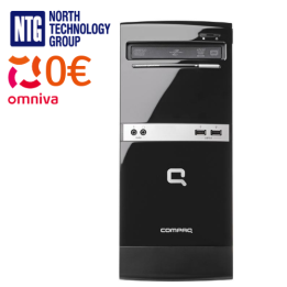 Used HP Compaq 500B Microtower PC with Intel Core 2 Duo processor, 2GB RAM, 120GB SSD, Windows 10 Home
