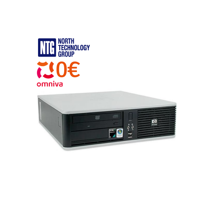 Used HP Compaq DC5850 SFF PC with AMD dual core processor, 2GB RAM, 120GB SSD, Windows 10 Home