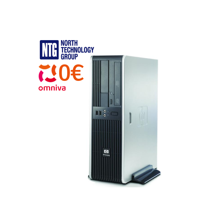 Used HP Compaq DC5750 SFF PC with AMD Athlon dual core processor, 2GB RAM, 120GB SSD, Windows 10 Home