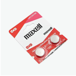 Maxell LR1130 LR54 / AG10 / 189 / RW89 / KA54 / L1131 1.5V 44mAh 0% Hg Alkaline akumulators 2 gab.