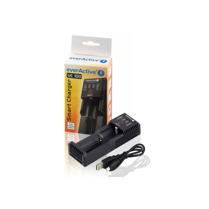 Everactive UC-100 Smart Charger 1x Li-Ion/LiFePo4/Ni-MH battery charger