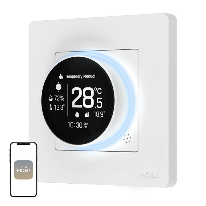 MOES ZHT-SR-GA ZigBee termostats hidroniskajai apkurei