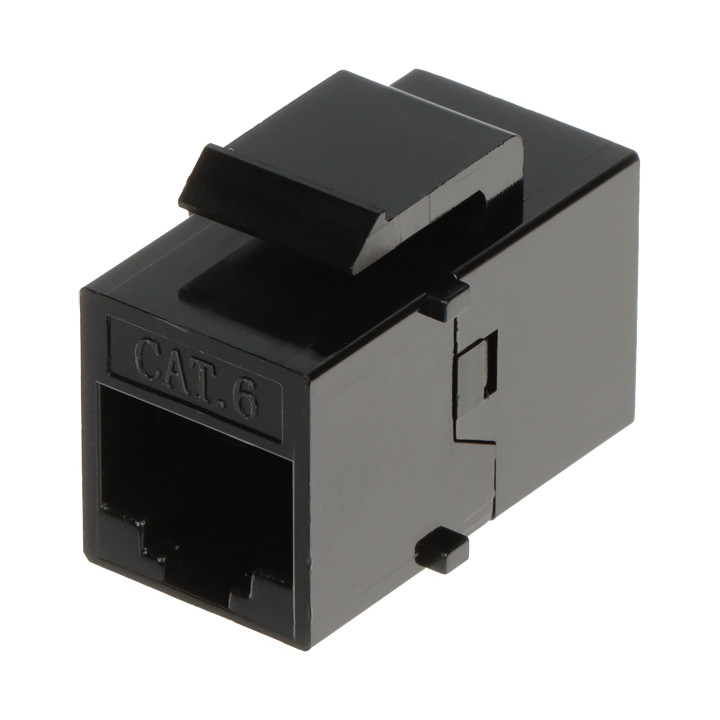FX-RJ45-G/RJ45-G/6-B RJ45 Keystone ligzda melna