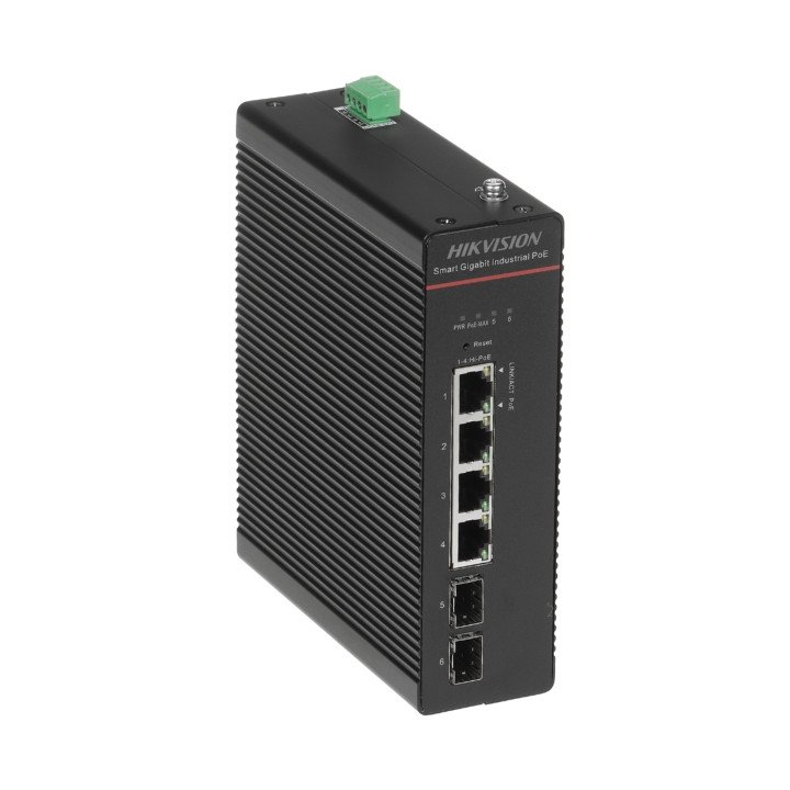 Hikvision DS-3T1506HP-SI-4P2F PoE komutators 4 porti SFP