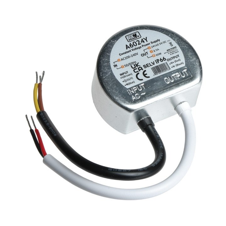 MW POWER 24V/2.5A-TP Switching Power Supply 24V 2.5A IP66