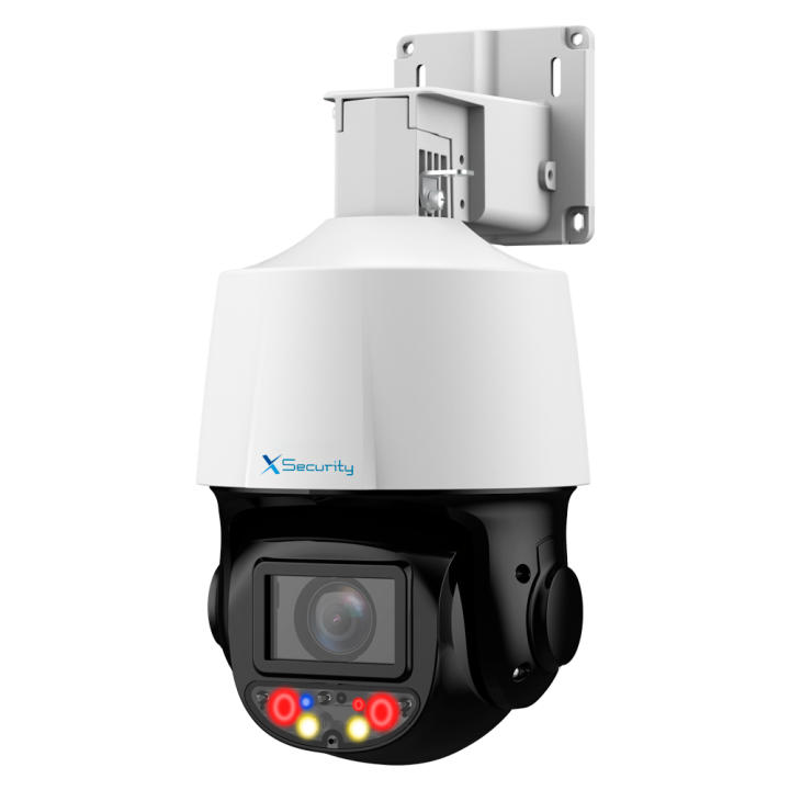 X-SECURITY XS-IPSD3010ITA-4U-TIOC 4MP PTZ Speed Dome IP kamera ar 10x optisko tālummaiņu, Wi-Fi, PoE, IP66, 70m IR, iebūvētu mik