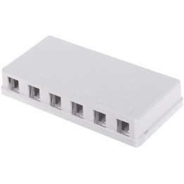 FX6-MULTI Keystone Jack RJ45 balts