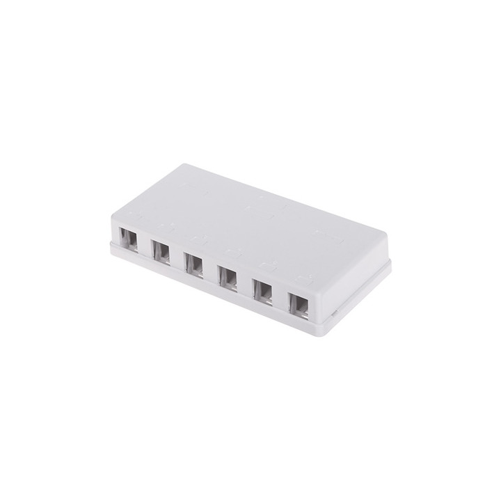 FX6-MULTI Keystone Jack RJ45 balts