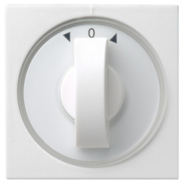 GIRA 066627 Abdeckung Knebel Zeitschalter + Jalousie System 55 Reinweiß matt