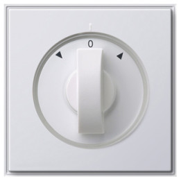 GIRA 066666 Abdeckung Knebel Zeitschalter + Jalousie Gira TX_44 (WG UP) Reinweiß