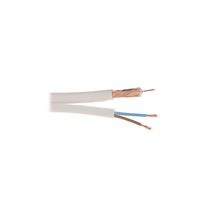RG-59+2X0.75 CCTV kabelis 75 Ohm koaks.+strāva