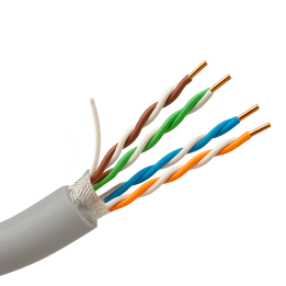 SAFIRE F-UTP5E-305-PVC-Eca Cat5e UTP tīkla kabelis 305m ruļļī PVC pelēks