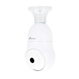 NIVIAN RETAIL NVS-IPC-BULB1 4MP PTZ IP kamera ar Wi-Fi, PoE, ONVIF, IR nakts redzamību, iebūvētu mikrofonu, microSD slotu