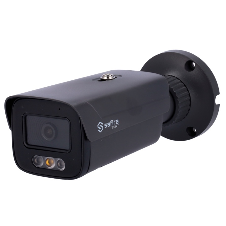 Цилиндрическая камера SAFIRE SMART SF-IPB380A-4I1-DL-GREY, 4МП, IP, с PoE, Wi-Fi, двойным освещением, IP67
